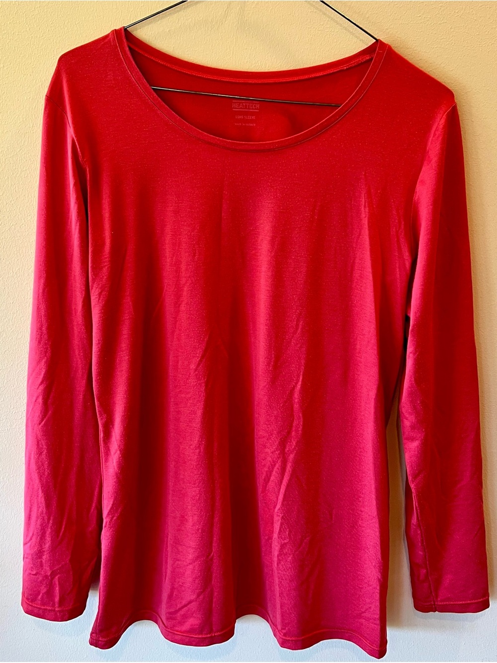 Uniqlo Pink Long-Sleeve Scoop Neck Heattech top